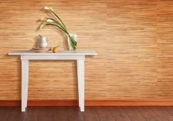 Wood veneer wallpaper