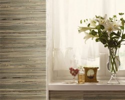 Jute wallpaper in the interior