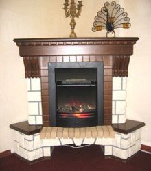 Corner fireplace