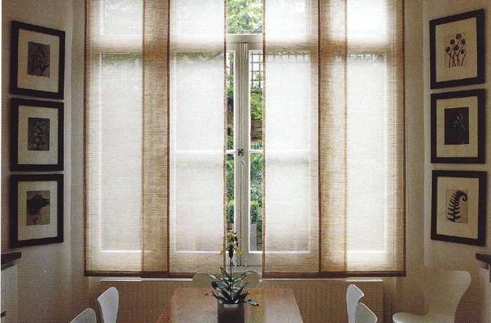 japanese panels in the kitchen