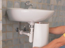 pedestal washbasin installation 3