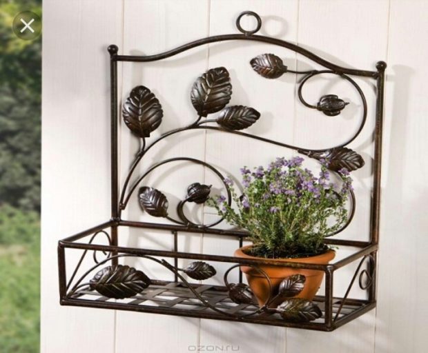 wrought iron shelf