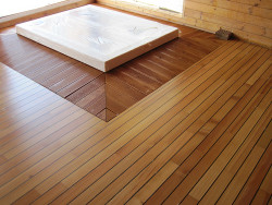 Larch floorboard