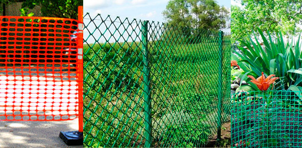 Varieties of plastic nets for fencing