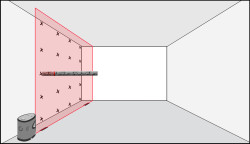 determination of the verticality of the walls