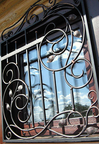 wrought iron window grill